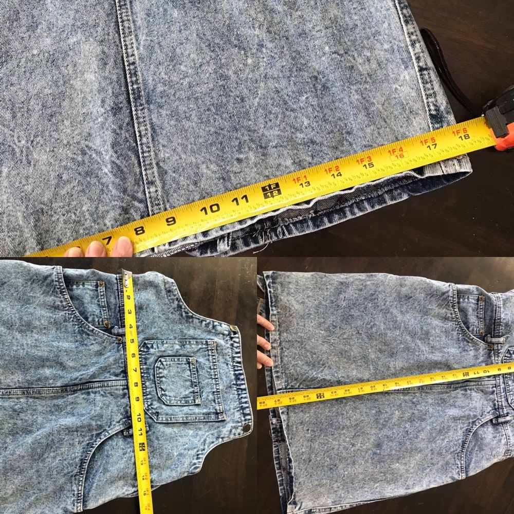 Vintage Bleached Denim Overall Dress - Picture 7 of 8